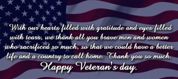 Thank You Notes To Veterans On Veterans Day