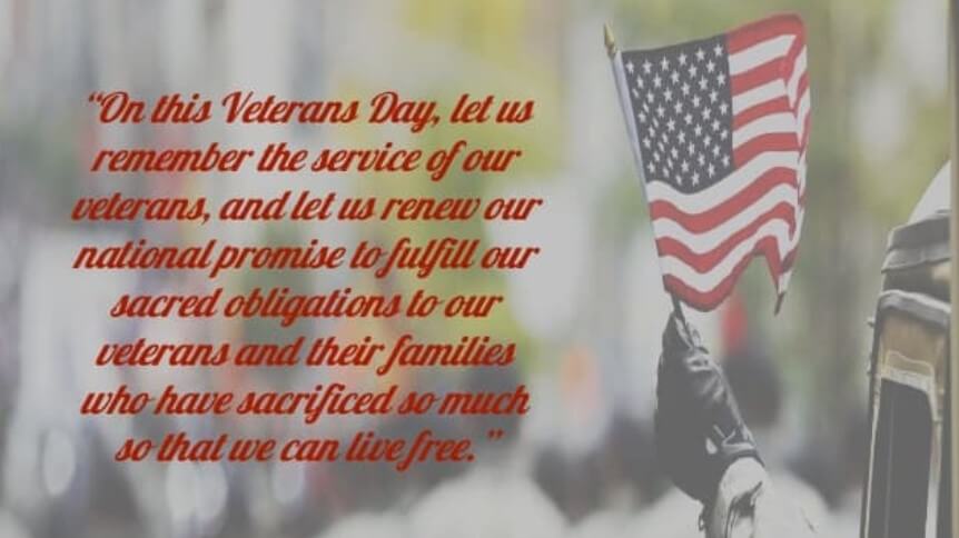 Veterans Day Words Of Thanks